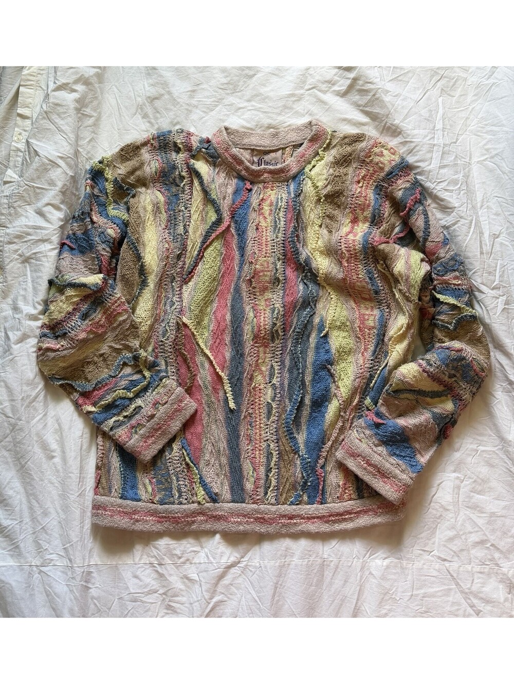 Vintage 90s COOGI Australia Sweater Mens L 3D Knit Biggie